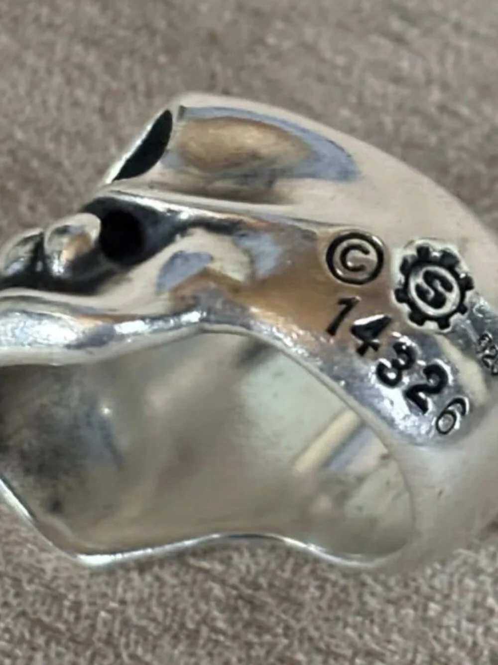 STARLINGEAR Puncher Slickster Ring Silver 925 Size US 4.5 New w/Pouch